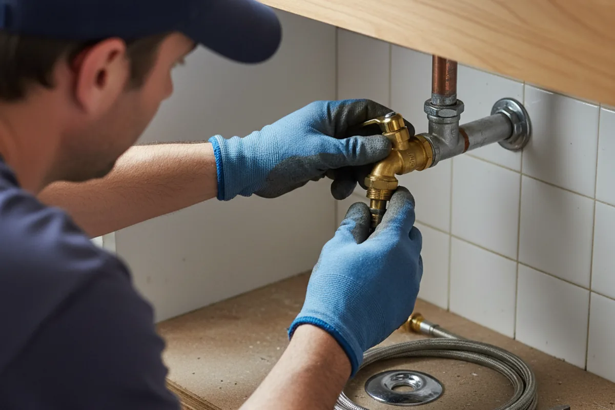 Shutoff valve and fitting work during Well Pump Repair in Prospect